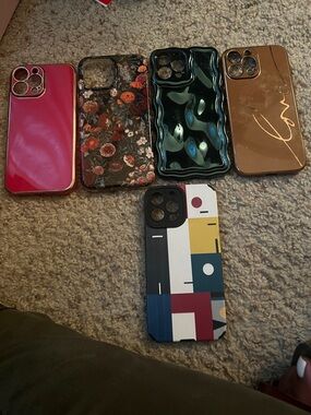 Assorted Pink, Floral, Green, Gold & Multi-Color Phone Case Bundle